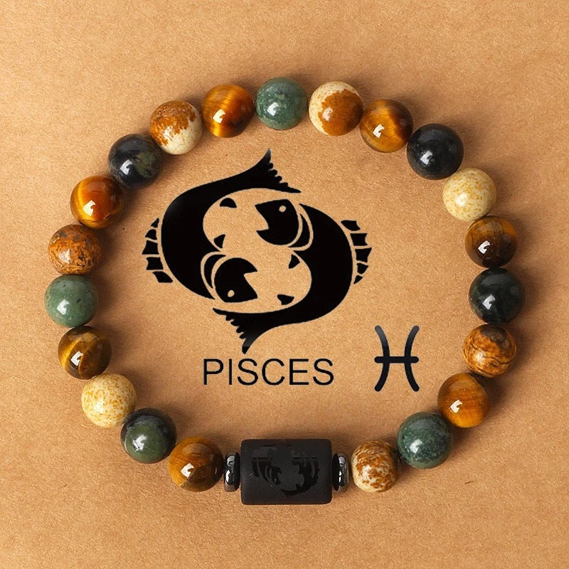 Natural Stone Zodiac Bracelet